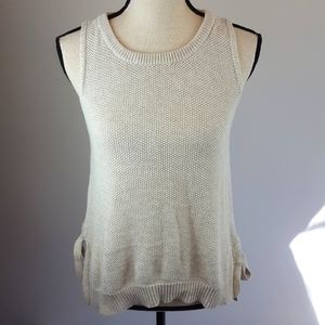 Universal Thread cream knit side tie sleeveless top size medium